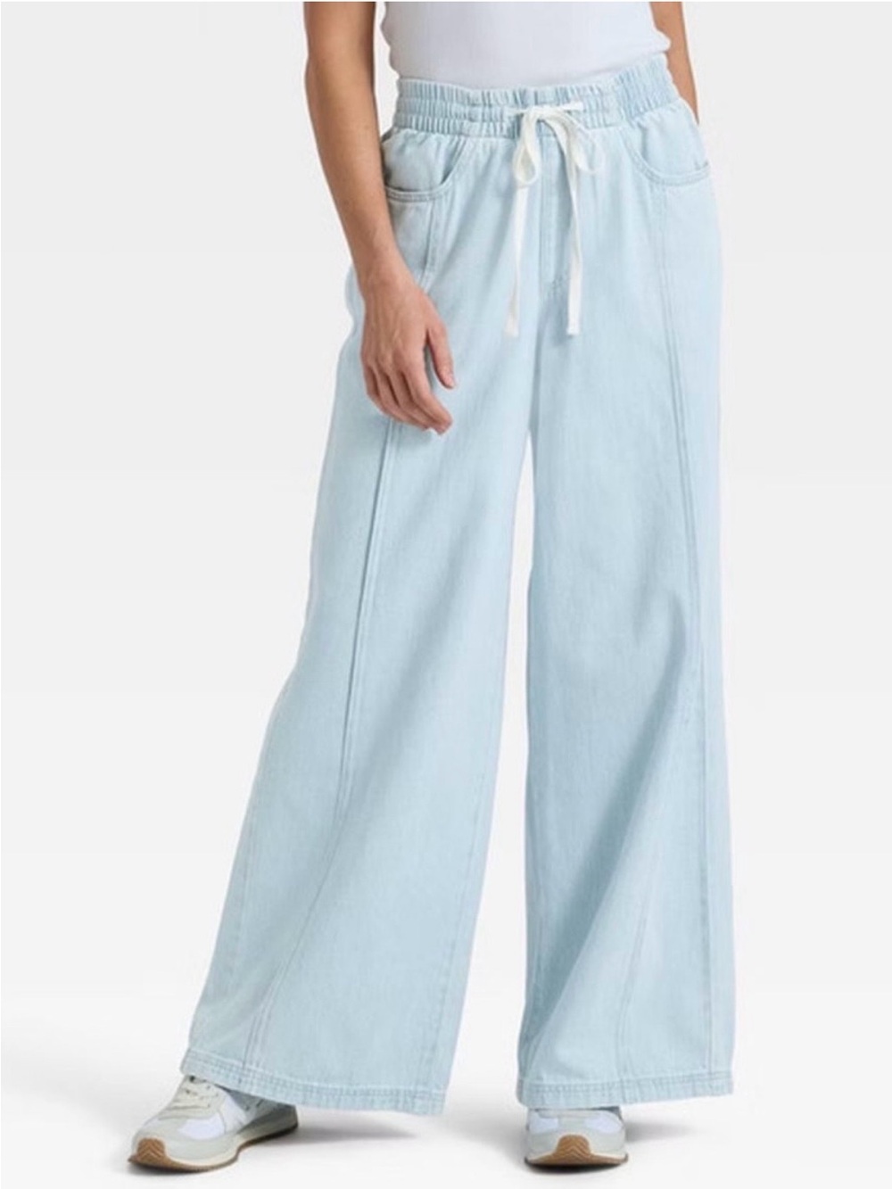 Universal Thread Pale Blue Wide-Leg Drawstring Pants